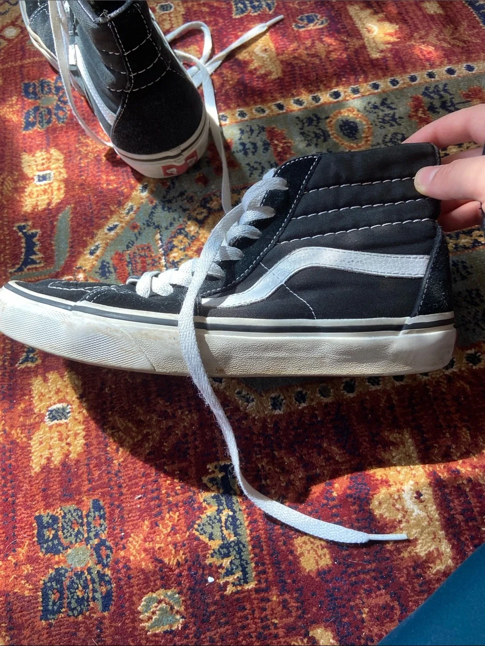 Black High Top Vans, women’s 7
